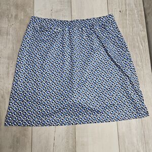 Page & Tuttle Golf Tennis Skort Skirt Large Active Blue Geometric Pickleball